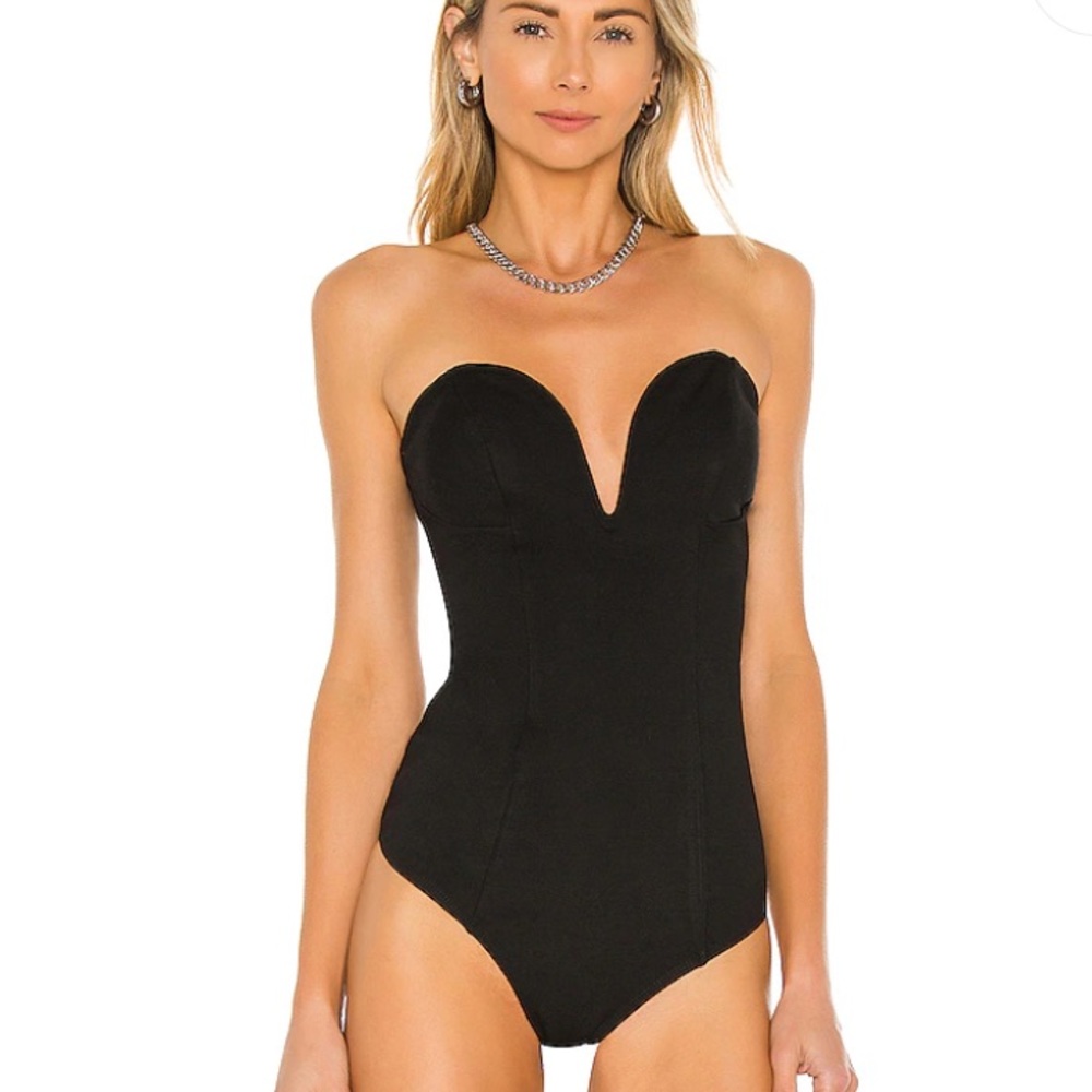 REVOLVE SUPERDOWN BLACK BODYSUIT